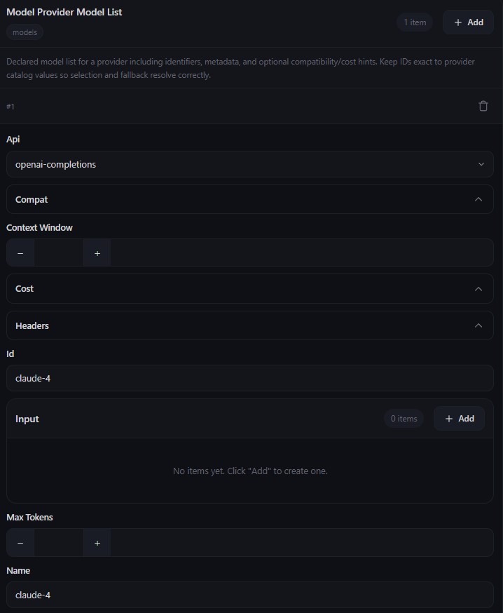 Добавление модели